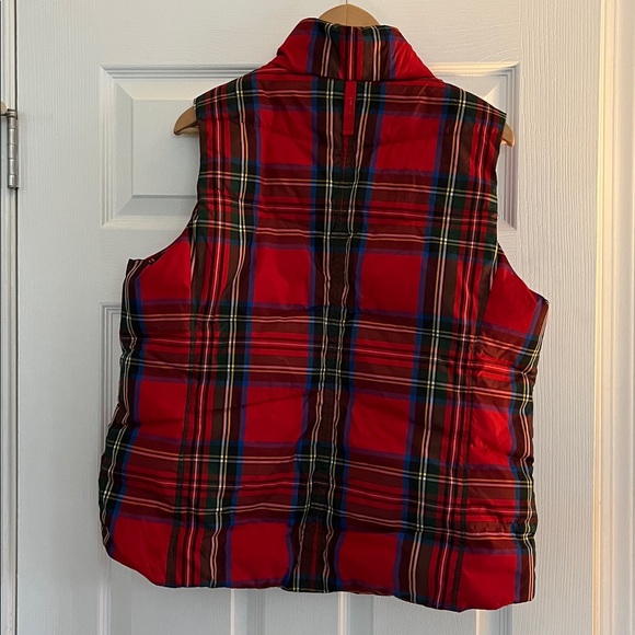 Lands' End Women’s Plaid Puffer Vest - L - Picture 2 of 6